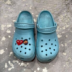 CROCS Blue Sandals with Adjustable Strap and Perforated Design